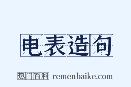 电表造句是什么意思的图片